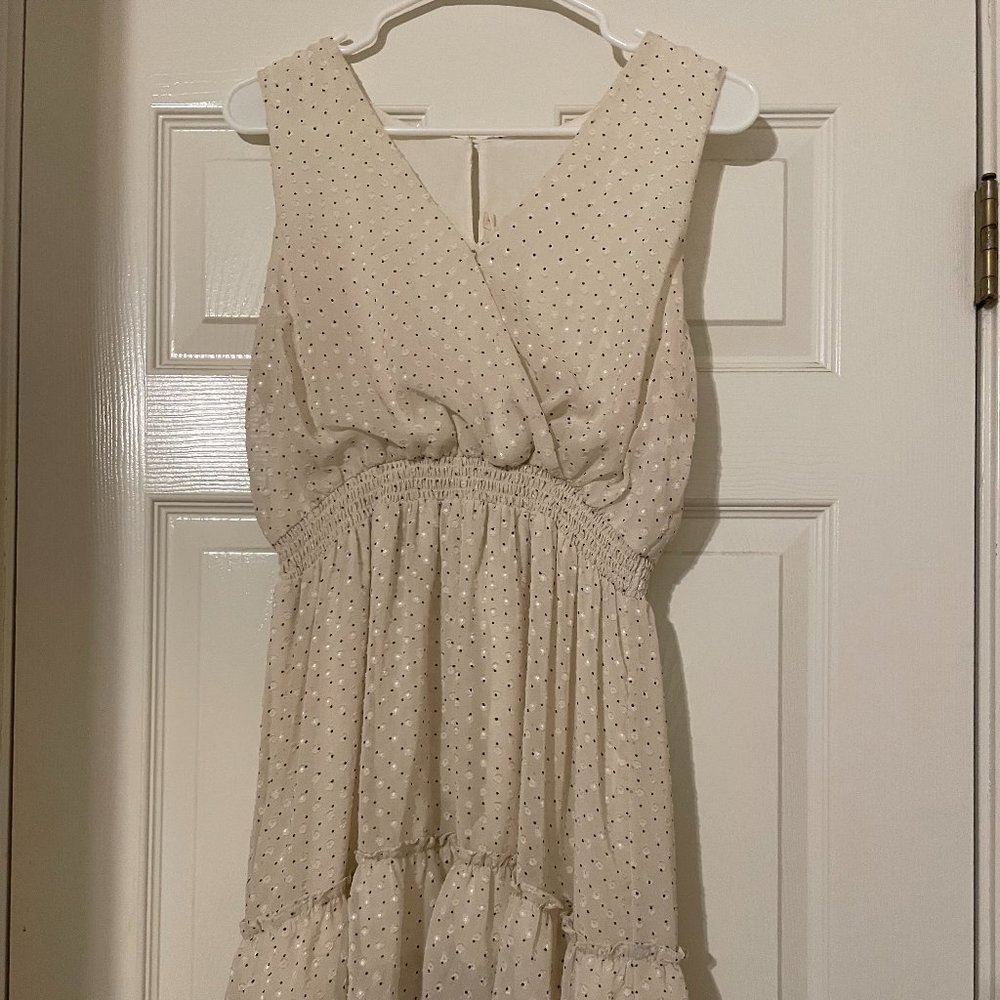 Cream baby doll dress